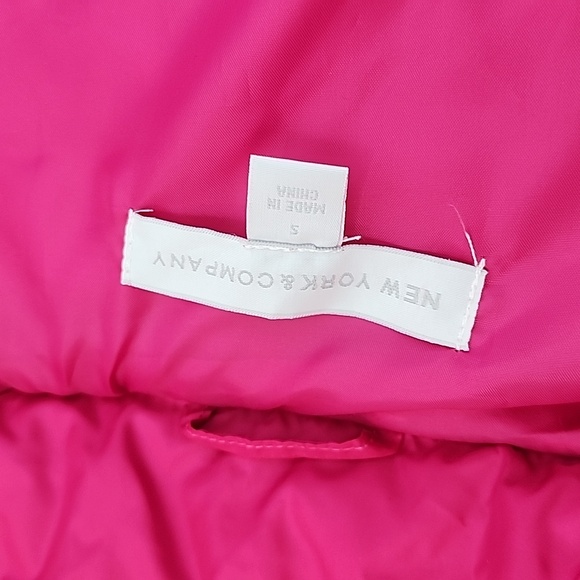 Newyork&Company women pink puffer vest jacket size S - Picture 12 of 16